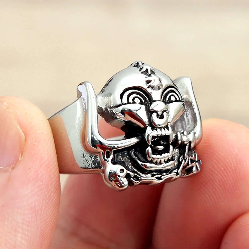 PENDRA Skullbiker Ethnic Skull Biker Ring