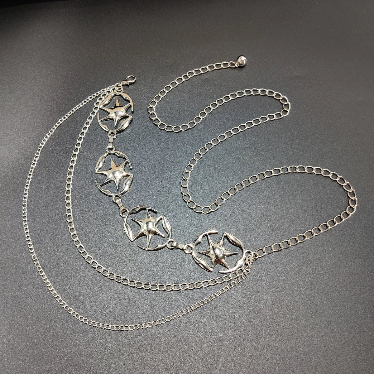 Vintage Starfish Waist Belly Chain Women Gothic Personality Desiner Metal Belt Plus Size Body Waist Chain Jewelry Accessories