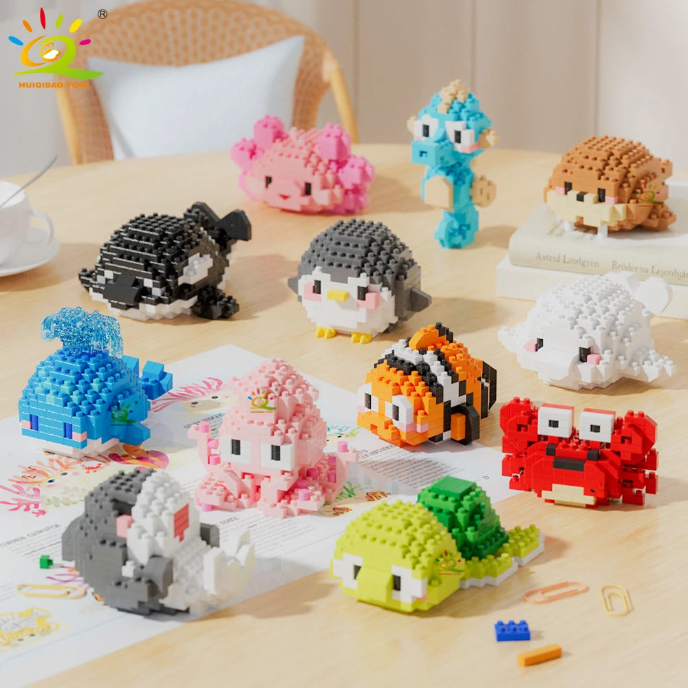 PENDRA Cute Shark Micro Building Set