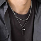 PENDRA Cross Double Pendant Necklace