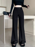 Advanced style suit pants women autumn high waisted slim fit versatile hanging down feeling casual and wide leg pants