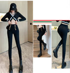 Fashion Women's Trousers 2023 Autumn New High-elastic Double-breasted Tight-fitting High-waisted Slimming Pants Women's Pants