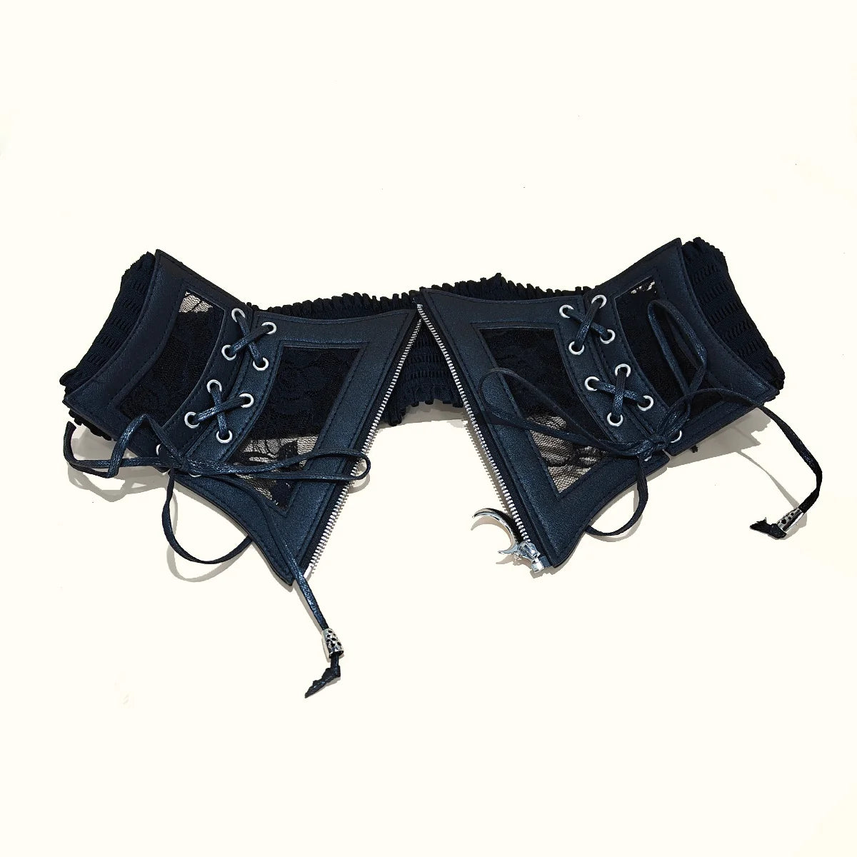 PENDRA Galaene Leather Lace Gothic Corset Belt
