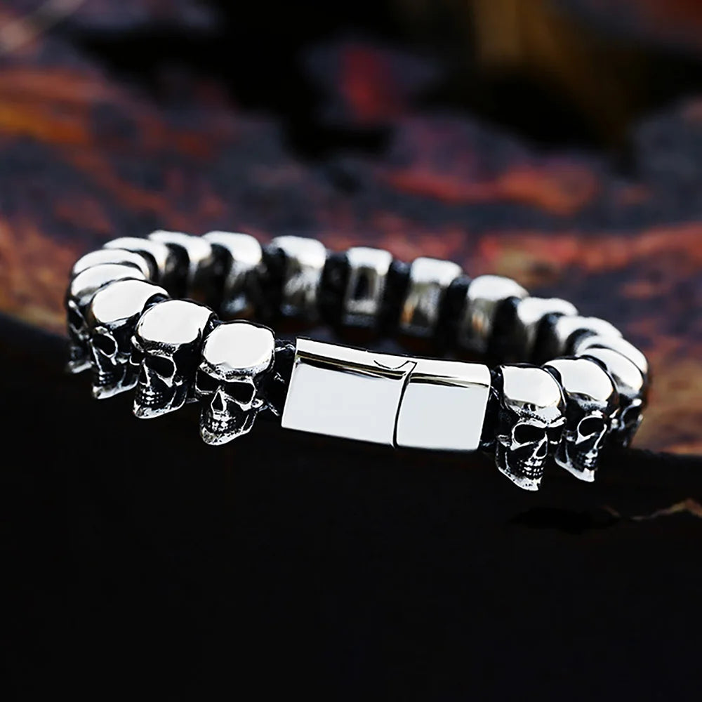 PENDRA Beadskull Stainless Steel Bracelet