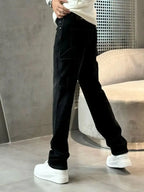 Spring Summer New Vintage Casual Slimming Straight-Leg Pants Washed Loose Micro-Cone Workwear Jeans for Men Man Clothes