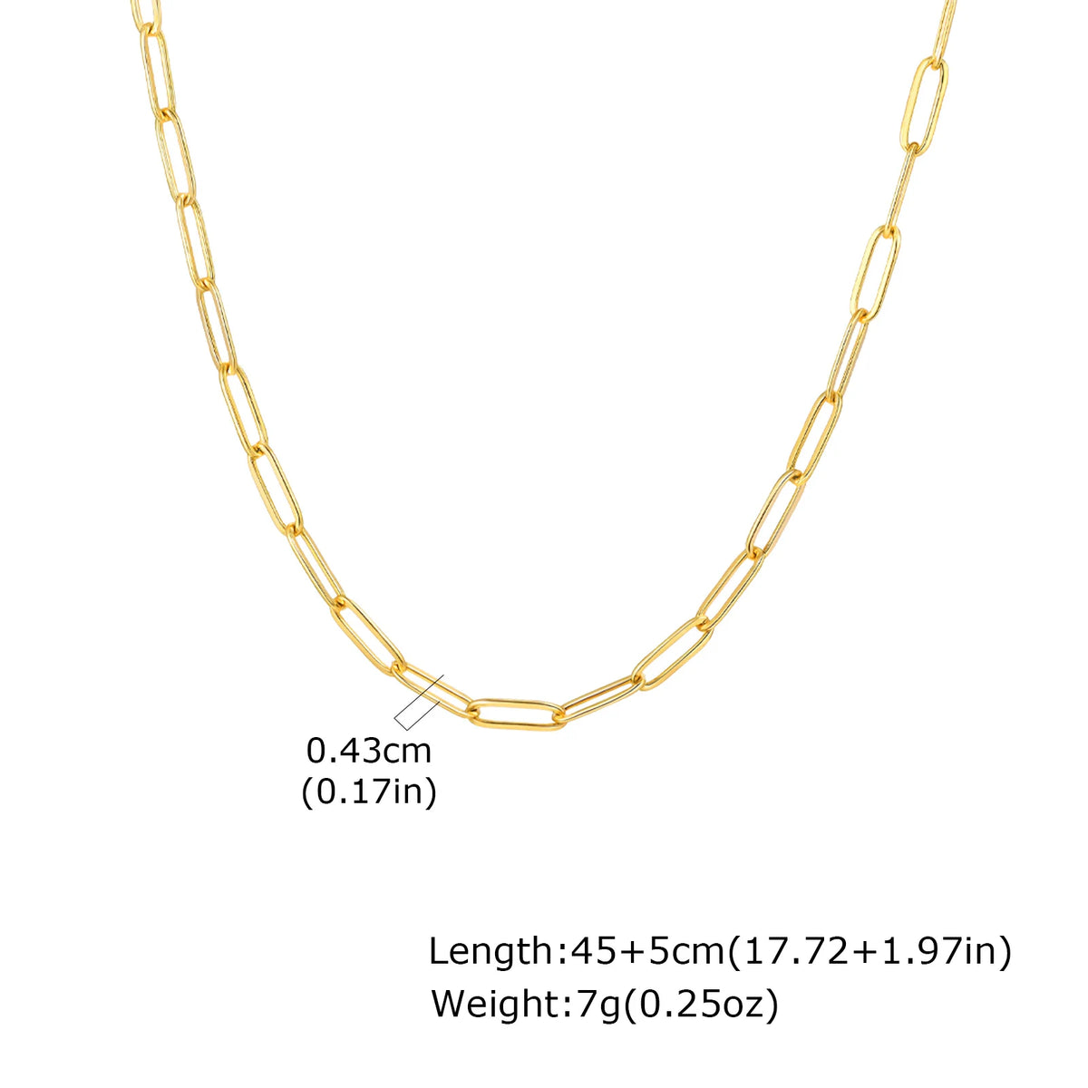 PENDRA Rectangle 4Mm Chain Necklace