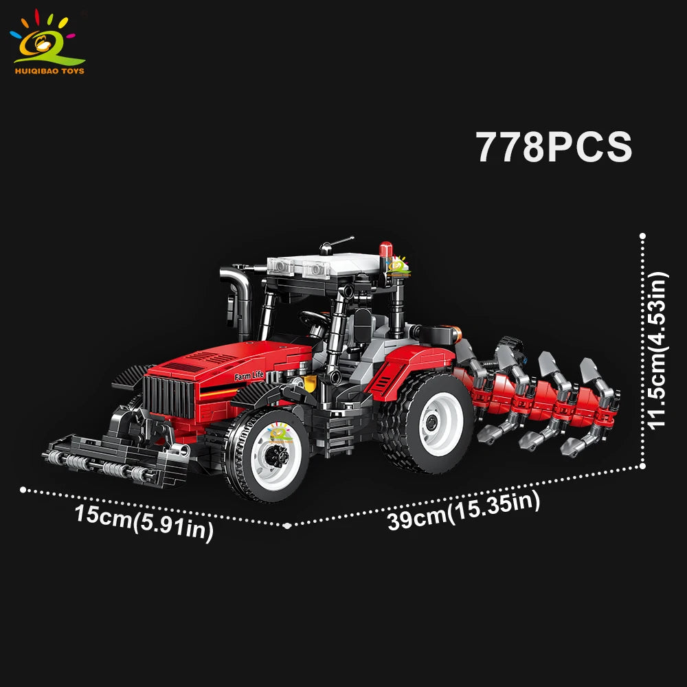 PENDRA Farmer Tractor Cultivator Building Set