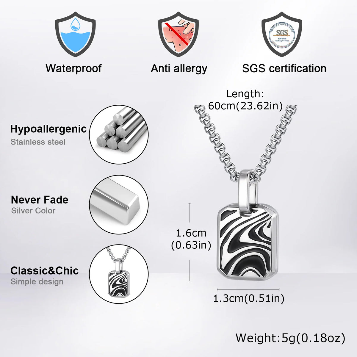 PENDRA Triangle Square Pendant Necklace