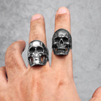 Gothic Punk Skull Stainless Steel Mens Rings Retro Trendy Domineering for Male Boyfriend Biker Jewelry Creativity Gift Wholesale
