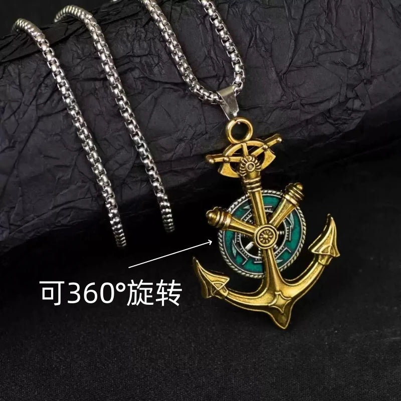 PENDRA Vikinganchor Vintage Stainless Steel Anchor Pendant