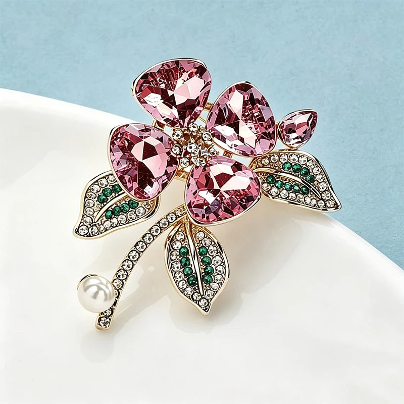 PENDRA Crystelle Crystal Flower Brooch