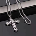 PENDRA Crosssteel Titanium Steel Cross Pendant Necklace