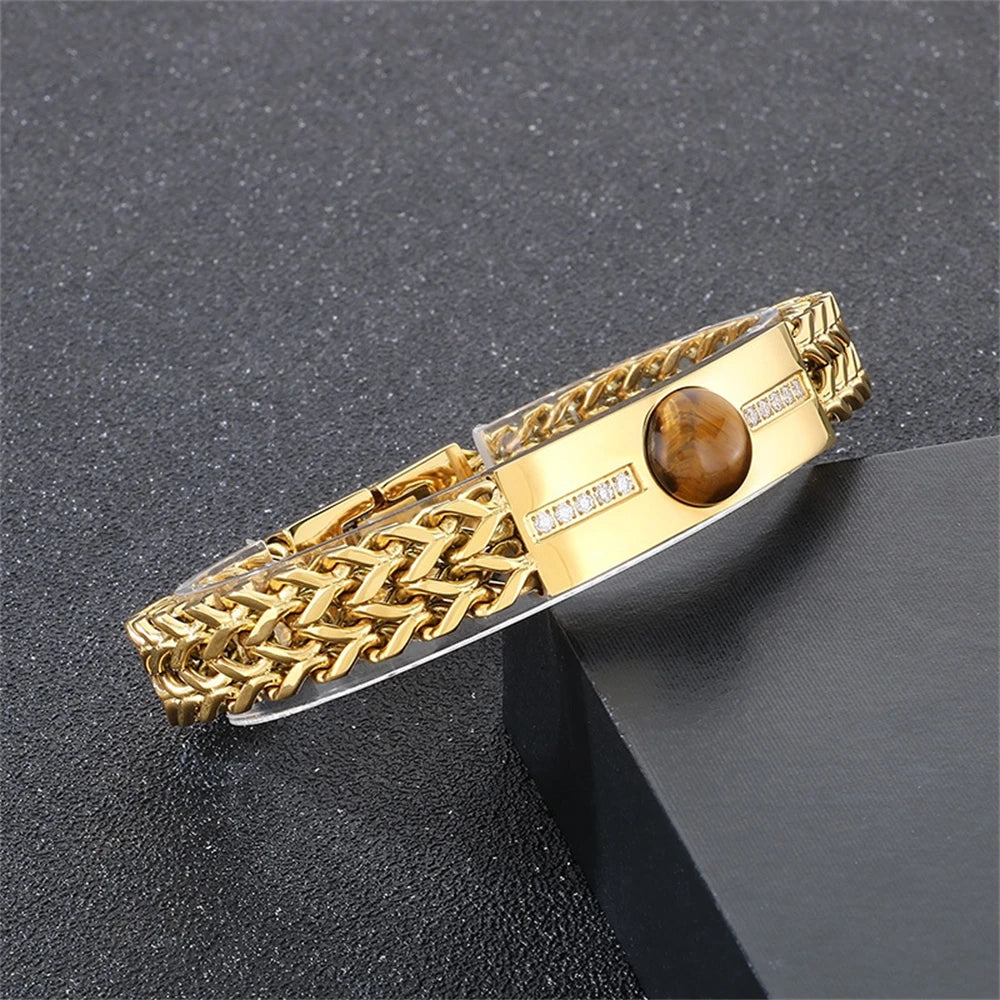 PENDRA Chain Gold Zircon Bracelet