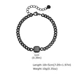 Stylish Men's Chain Bracelet,Hip Hop Stainless Steel Cuban Chain Wristband,Jewelry Gift for Father Son Husband BBF
