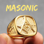 PENDRA Masonic Jewelry Punk Ring