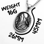Full Moon Wolf Compass Men Necklaces Stainless Steel Pendant Chain Women Punk Fashion Jewelry New In Accessories Gifts Wholesale