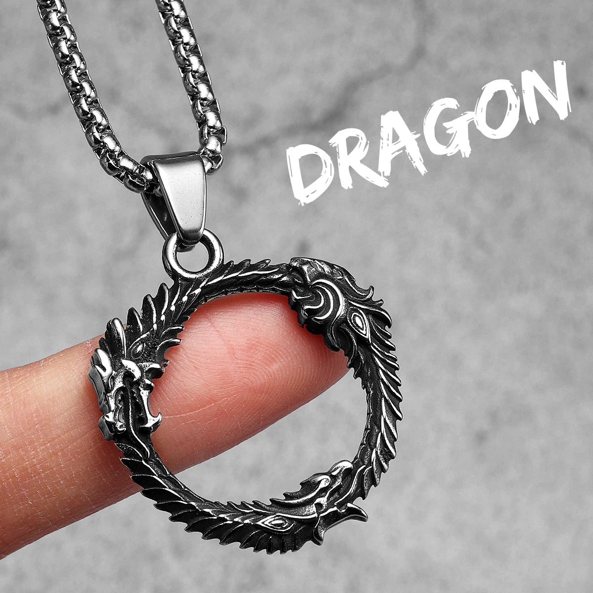 PENDRA Triple Dragon Steel Ring