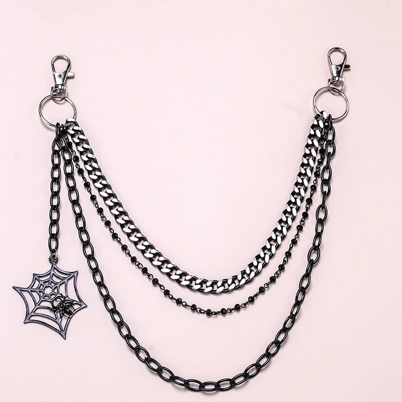 PENDRA Weblink Layered Spider Chain Keychain