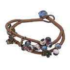 PENDRA Blue Mosaic Ceramic Adjustable Rope Bracelet