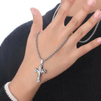 PENDRA Crosssteel Titanium Steel Cross Pendant Necklace