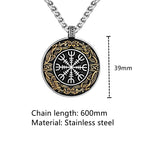 PENDRA Rune Compass Leather Necklace