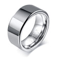 Basic 8mm Wedding Bands for Men, Male Classic Plain Tungsten Carbide Finger Band Ring Jewelry