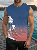 PENDRA Sports Sleeveless Hawaiian Seaside T-Shirt