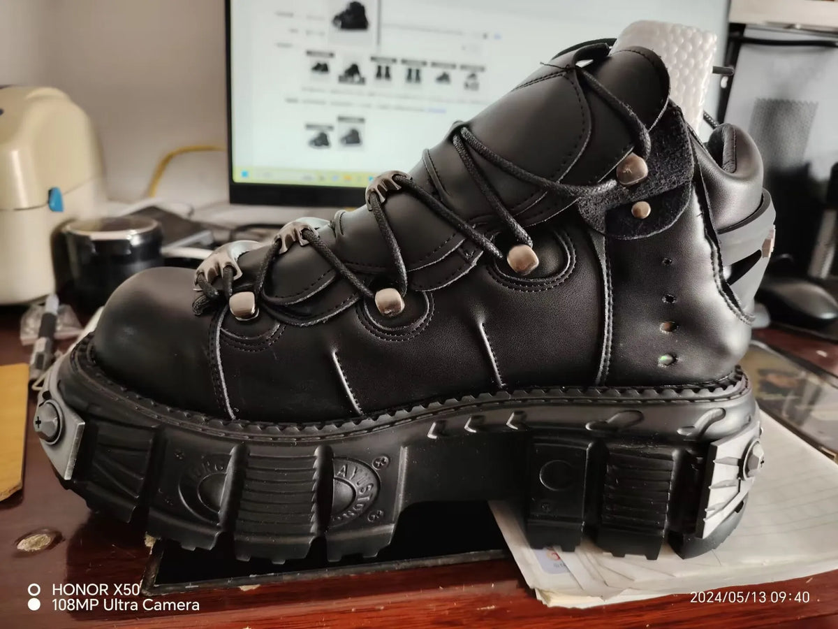 PENDRA Leather Platform Handmade Shoes