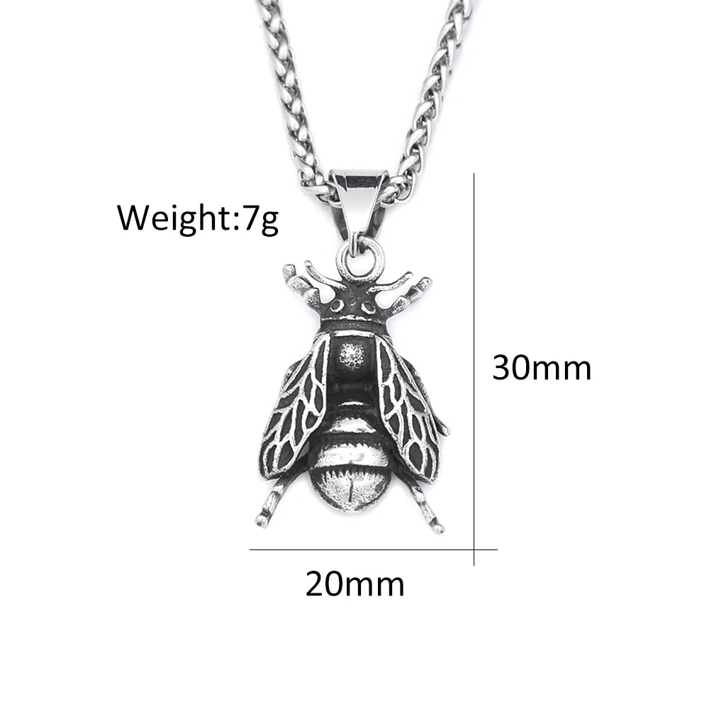 PENDRA Beecrest 316L Stainless Steel Bee Pendant