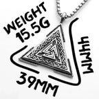 PENDRA Odin's Triangle Steel Necklace
