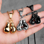 PENDRA Boxing Gloves Gym Steel Necklace