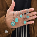 PENDRA Turquoise Square Pendant Necklace