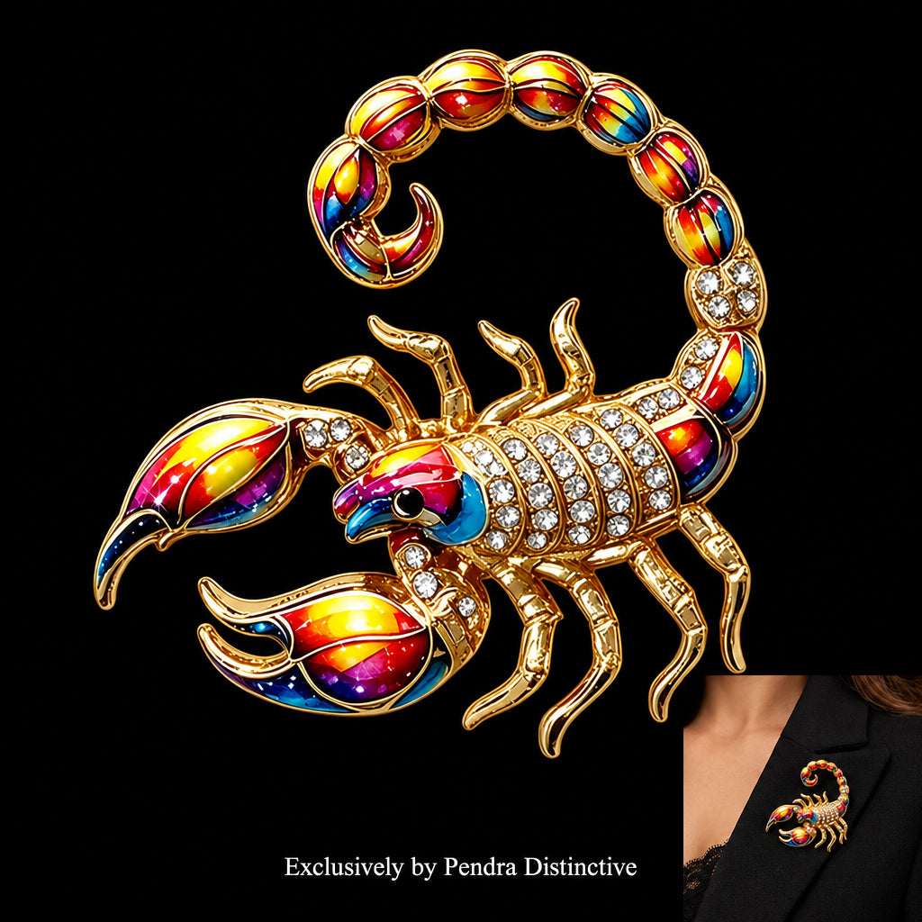PENDRA Zodiac Porcelain Animal Brooch
