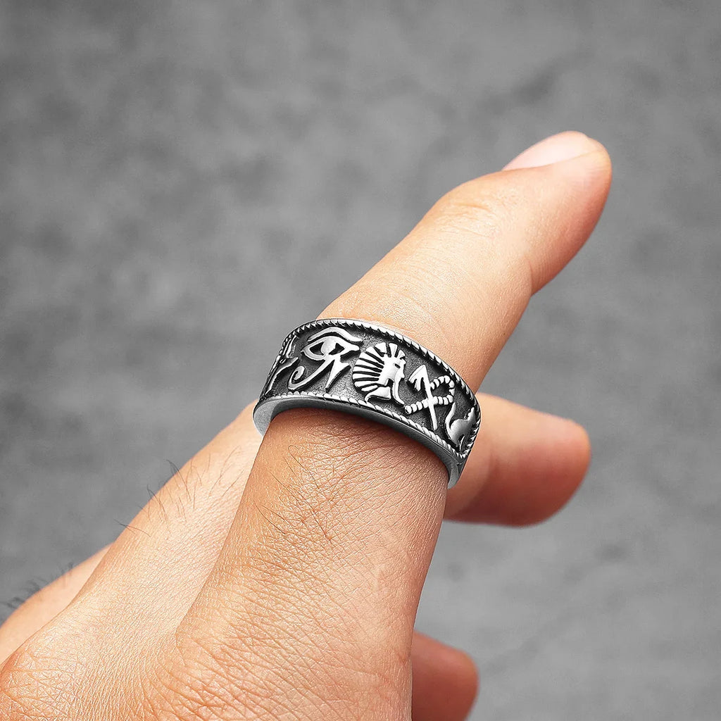 PENDRA Egypt Pharaoh Eye Steel Ring