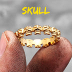 PENDRA Skull Biker Steel Ring
