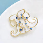 PENDRA Gemini Rhinestone Zodiac Star Brooch