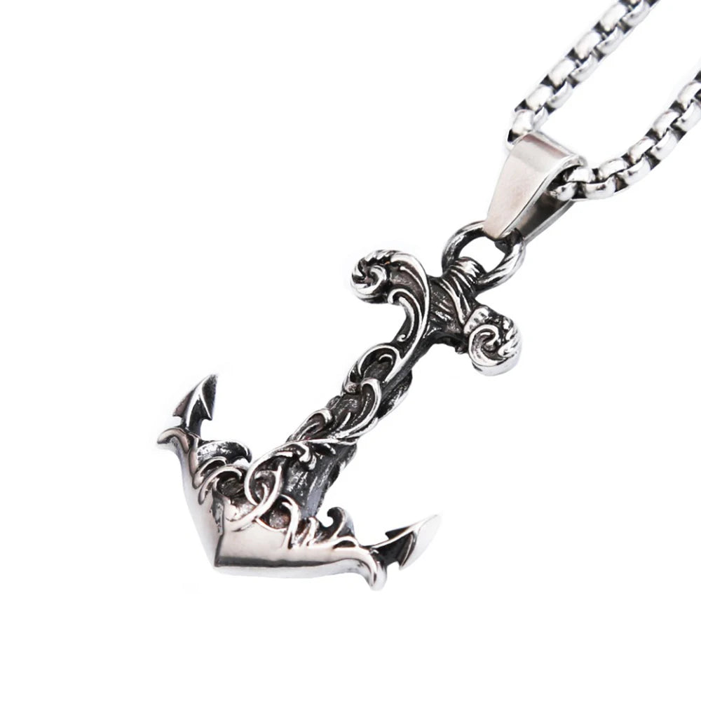 PENDRA Vikinganchor Nordic Anchor Pendant Necklace