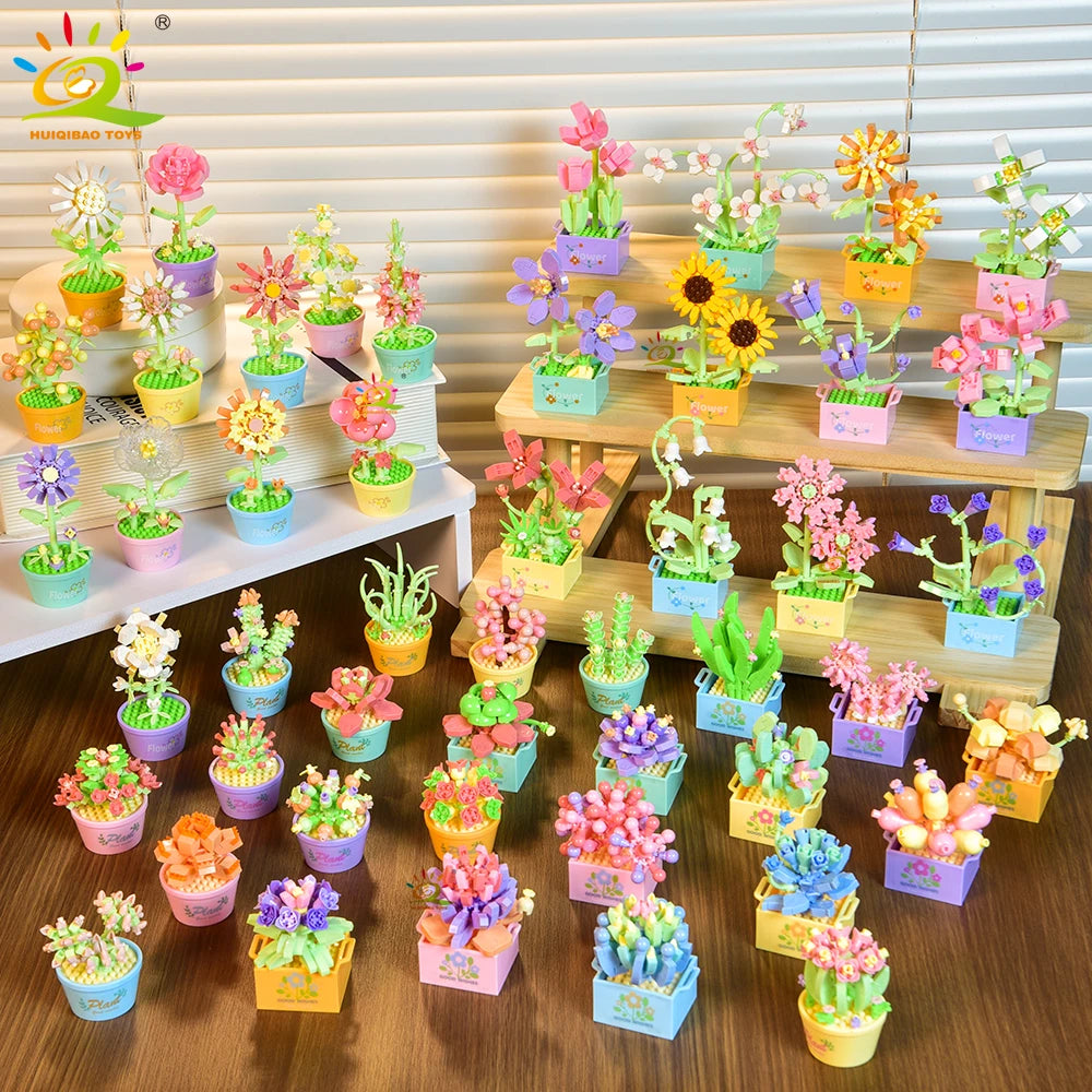 PENDRA Succulent Potted Floral Building Set