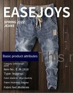 PENDRA Elastic Waist Denim Washed Pants