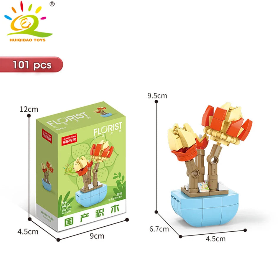 PENDRA Succulent Potted Floral Building Set