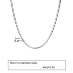 PENDRA Snake Gold Flat Chain Necklace