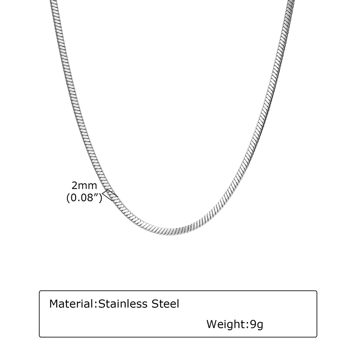 PENDRA Snake Gold Flat Chain Necklace