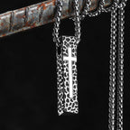 Texture Cross Men Necklaces Stainless Steel Pendant Chain Women Fashion Retro Jewelry Punk New In Accessories Gifts Wholesale