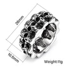 PENDRA Skullgoth Stainless Steel Skull Ring