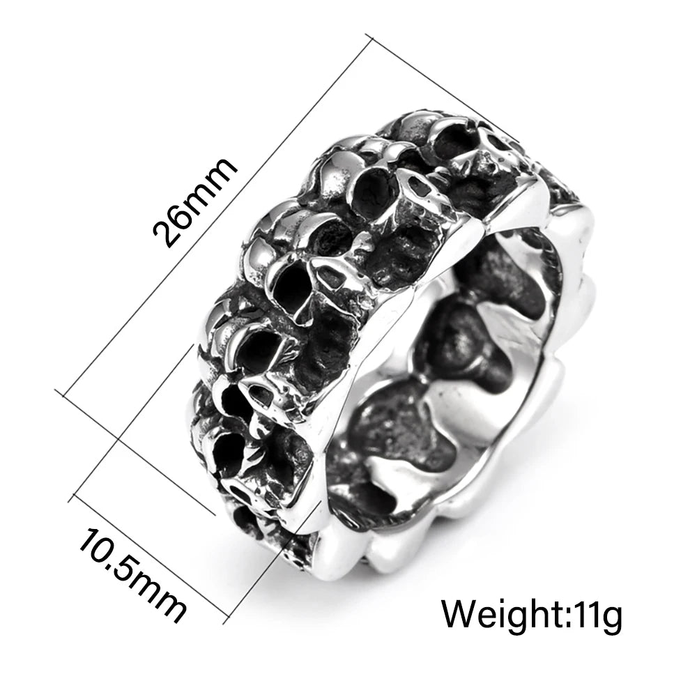 PENDRA Skullgoth Stainless Steel Skull Ring