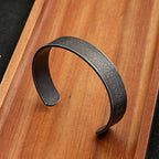 PENDRA Dragoncrest Stainless Steel Open Cuff Bracelet