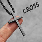 PENDRA Jesus Skull Cross Steel Necklace