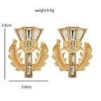 PENDRA Thistelle Retro Thistle Flower Earrings