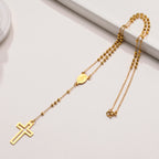 PENDRA Cross Mary Rosary Necklace