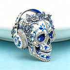 PENDRA Wear Headphone Skull Brooch